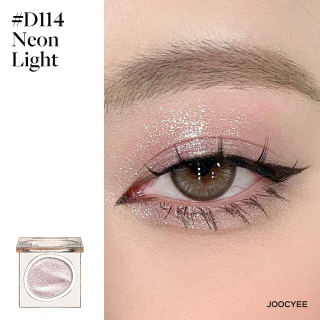 Joocyee Single Eyeshadow in D114 Neon Light | Intense Shimmery Pigment for Bold & Bright Eye Makeup Looks