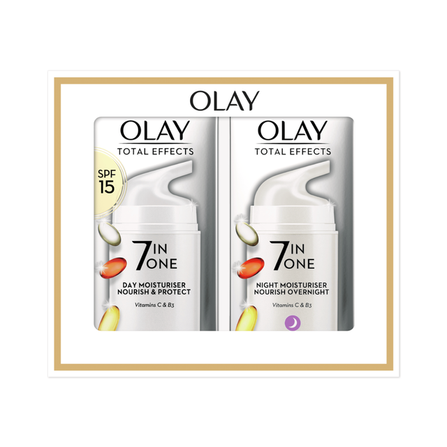 OLAY Gift Set: 7-in-1 Multi-Effect Beauty Repair Kit with Day Moisturizer & Night Firming Cream for Luxurious Skincare