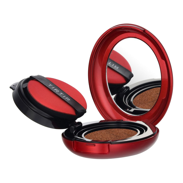 TIRTIR Cushion Foundation - 34N Pecan: Mini Red Cushion Compact for a Flawless, Fit Makeup Look | 4.5g