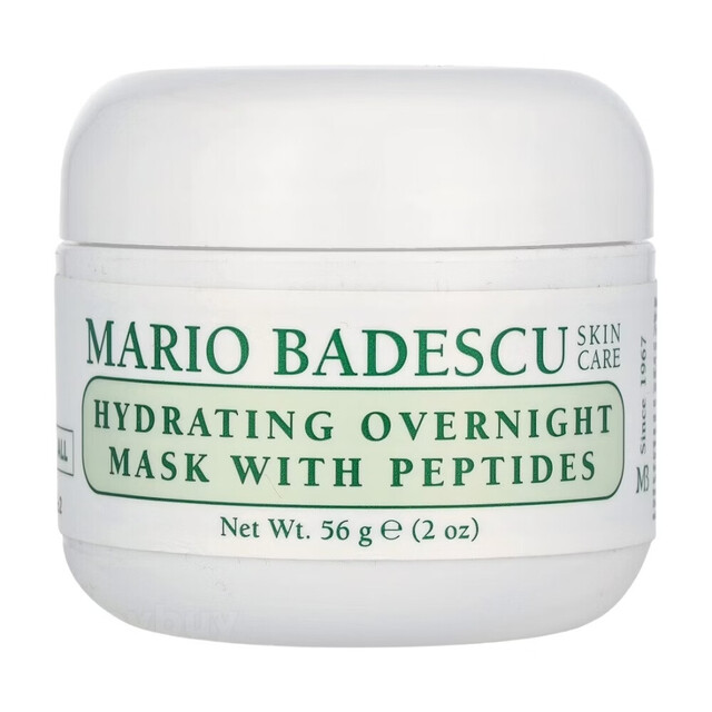 Mario Badescu Overnight Mask: A Hydrating Peptide Night Treatment for Deep Moisture & Glowing Skin 56g