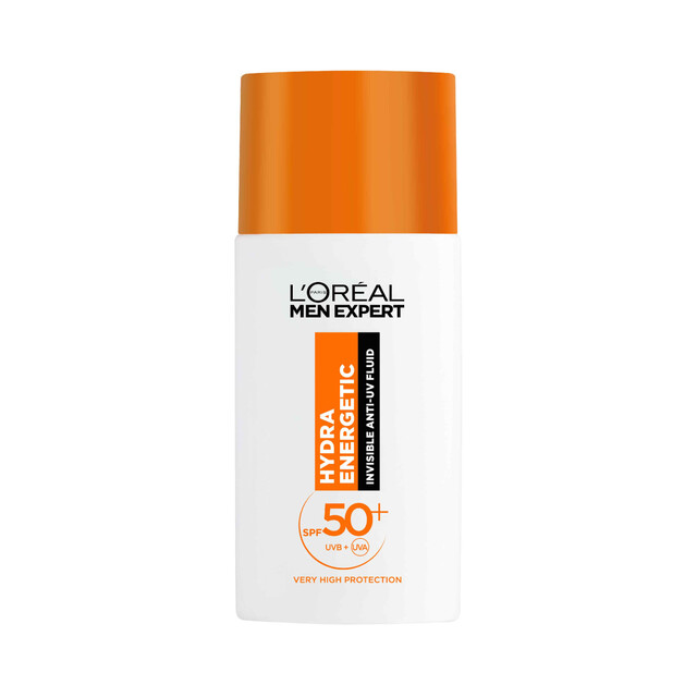 L'Oréal Men Expert Sunscreen SPF50+ Hydra Energetic Daily Anti-Dullness Invisible Fluid 50ml for men