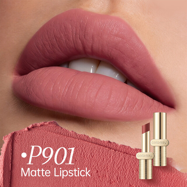COLORKEY Luxury Matte Lipstick in Velvet-Matte P901 Flutter Pink - Smooth Texture Velvet Finish for Lips