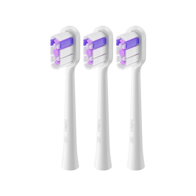 Laifen Wave Electric Toothbrush: 3-Pack Adult Replacement Brush Heads (Ultra White) Compatible with Laifen Models