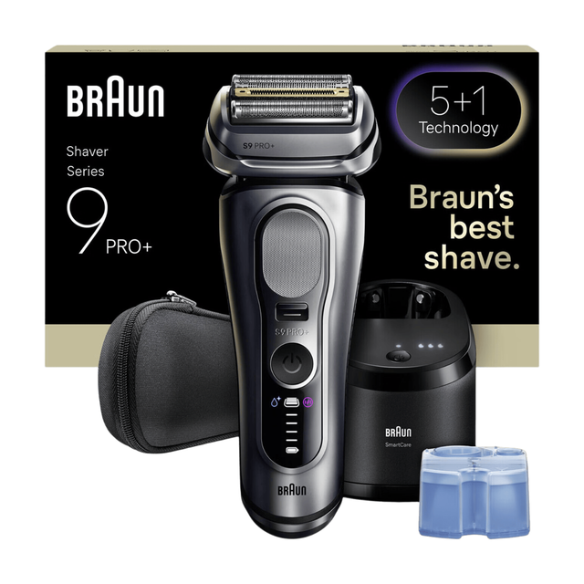 BRAUN Series 9 PRO+ 9667cc Mens Electric Shaver: Wet & Dry, 60min Cordless, Pro SensoAdapt & 6-in-1 SmartCare Center