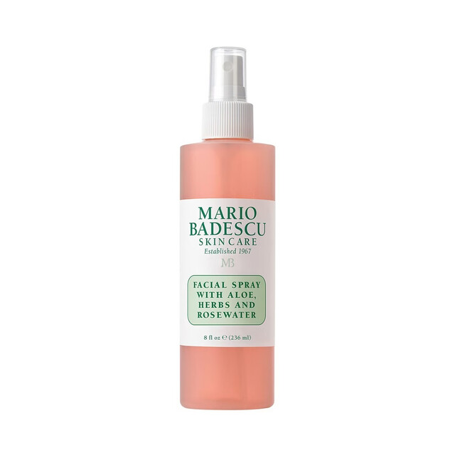 Mario Badescu Facial Spray with Aloe, Herbs and Rosewater for Face Toning and Hydrating Prep, 236ml Travel Size