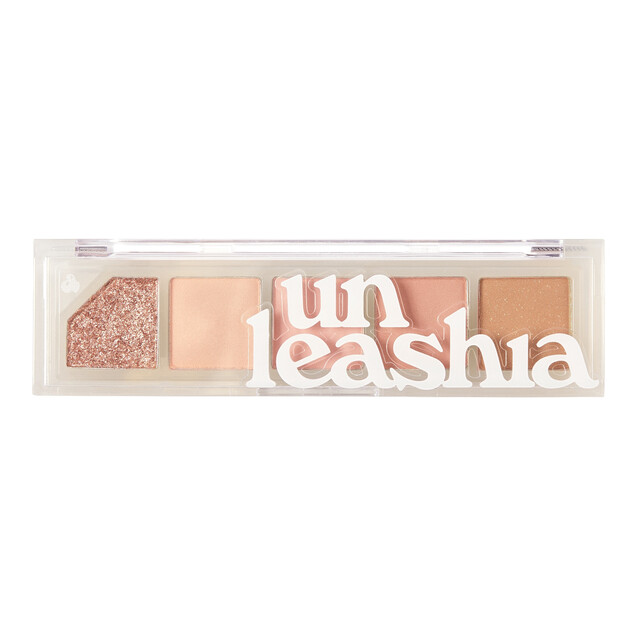 UNLEASHIA Mood Shower Face Palette: No.2 Rose Shower for a Flush of Blush, Highlighter & Contour in a Single 4g Compact.