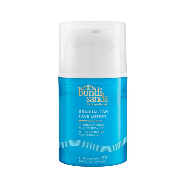 Bondi Sands Gradual Tanning Face Lotion 50ml | Daily Self Tanner for a Natural, Sun-Kissed Glow | Hydrating Formula