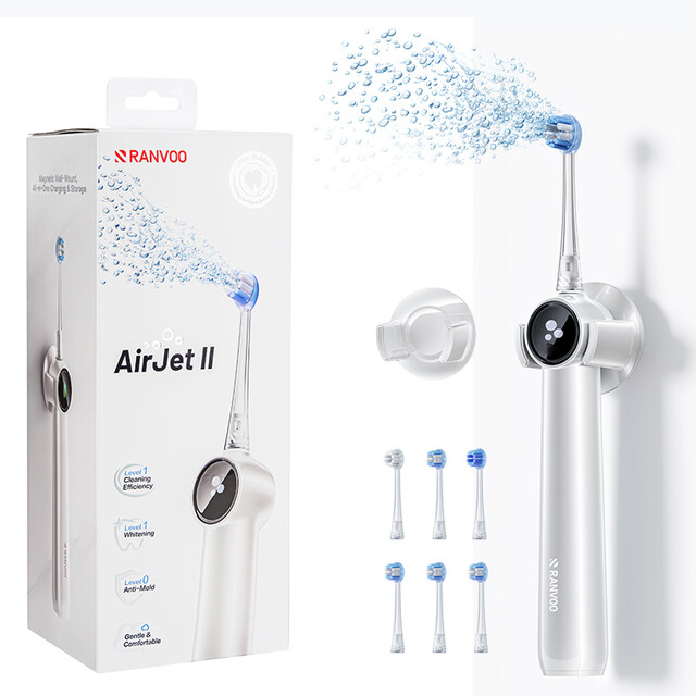 RANVOO Electric Toothbrush for Sensitive Gums with 6 Brush Heads, 60-Day Battery & Magnetic Charger, Whitening, Max Plaque Removal