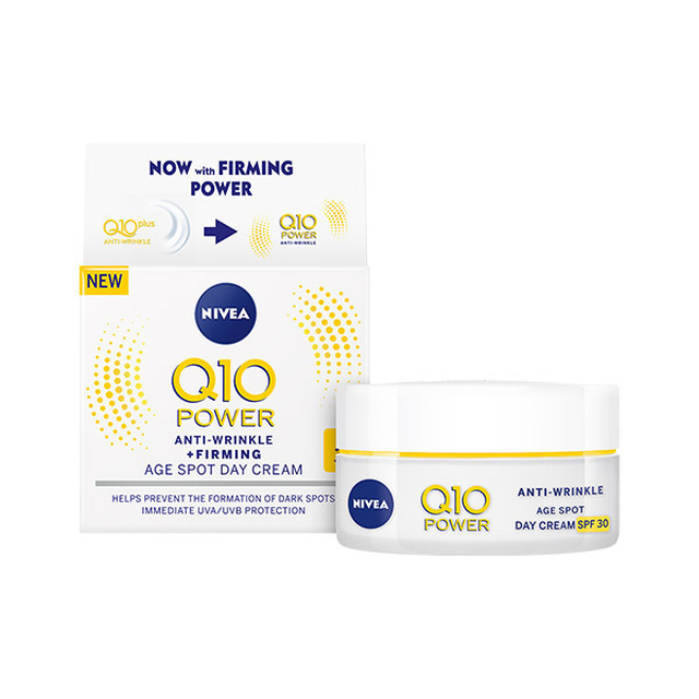 NIVEA Anti-Wrinkle Q10 Power Day Cream SPF30 | 50ml Face Moisturiser for Wrinkle Reduction & Daily Sun Protection