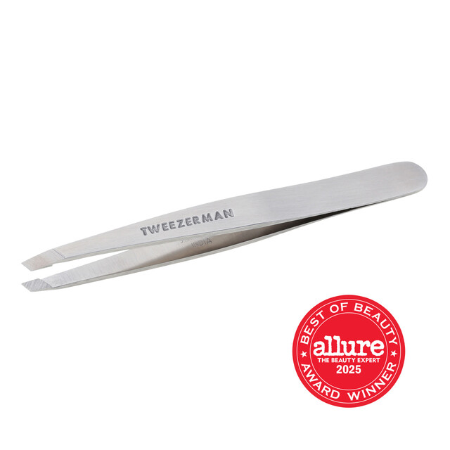 Tweezerman Slant Tweezer - The Original Stainless Steel Precision Beauty Tool for Perfect Brows & Splinter Removal