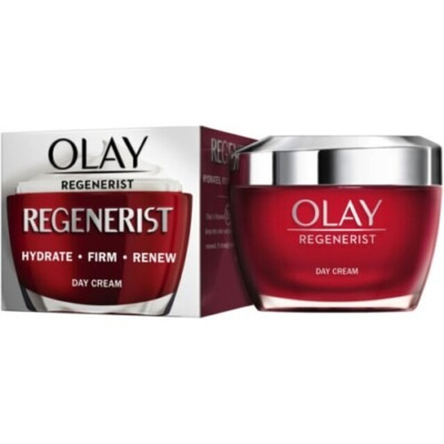 OLAY Regenerist Day Face Cream Moisturiser with Niacinamide & Peptides, Anti-Ageing 50ml for Youthful Skin