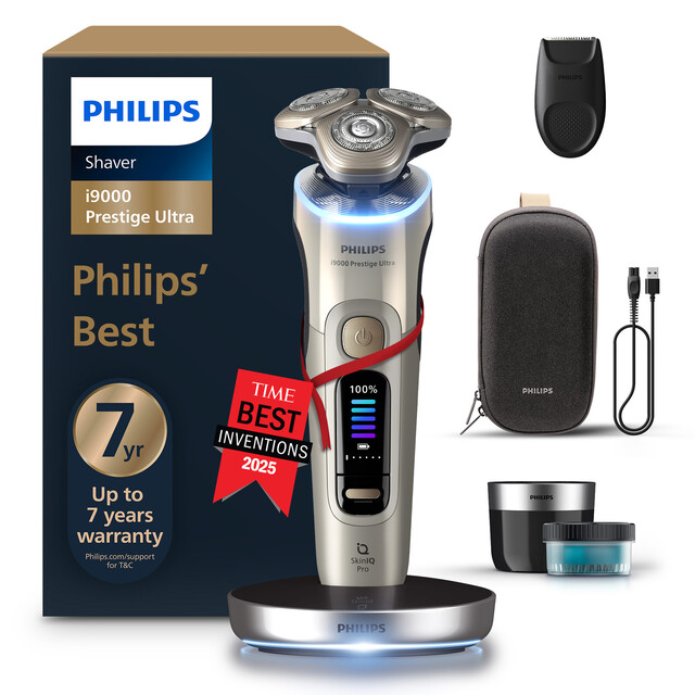 Philips Prestige 9000 Series Wet & Dry Electric Men's Shaver with SkinIQ Pro Technology & 5 Shaving Modes