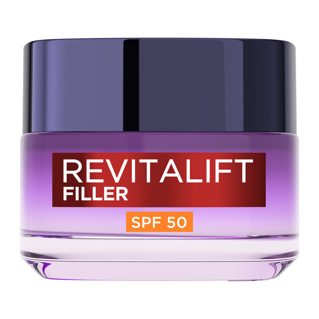L'Oréal Paris Revitalift Filler Deep Replumping Cream SPF50 | 50ml Rich Daily Moisturizer with Anti-Aging & Sun Protection