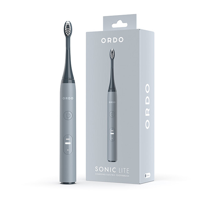 Ordo Sonic Lite Rechargeable Electric Toothbrush with 2 Modes, 2-Minute Smart Timer, Quad Pacer & Award-Winning Stone Design for Daily Dental Care