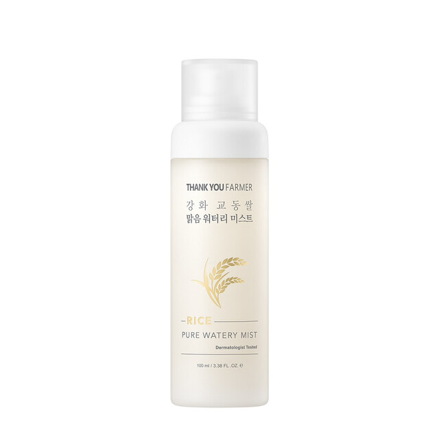 Thank You Farmer Face Care Toning & Prepping Rice Pure Watery Mist 100ml for Hydrating & Refreshing Skin