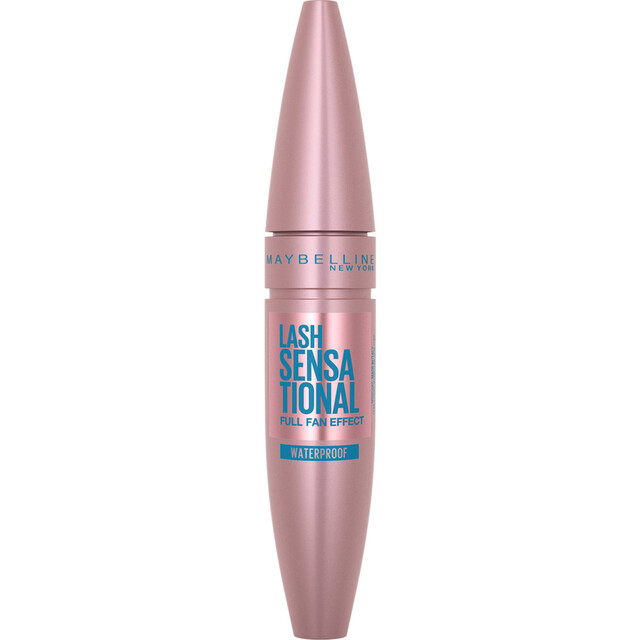 Maybelline Beauty Makeup Eyes Lash Sensational Waterproof Mascara Black 9.4ml for Voluminous Long-Lasting Dramatic Lashes