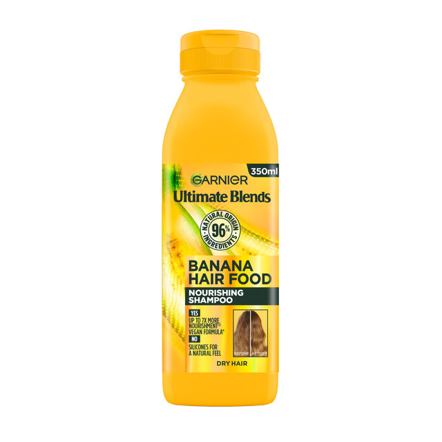 Garnier Personal Care Hair Care Shampoo Ultimate Blends Banana Hair Food 350ml for Nourishing and Revitalized Hair