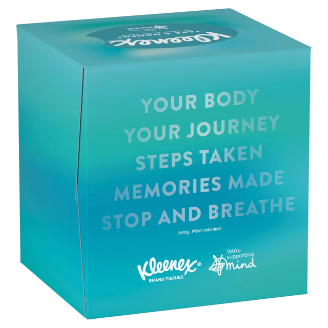Kleenex Facial Tissues | Single Cube Tissue Box for Home & Kitchen Use, 48 Sheets per Box for Daily Needs