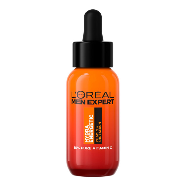 L'Oréal Paris Men Expert Vitamin C Shot Serum: Brightens & Smooths Dull Skin, Non-Greasy Formula Works on Beards, 30ml