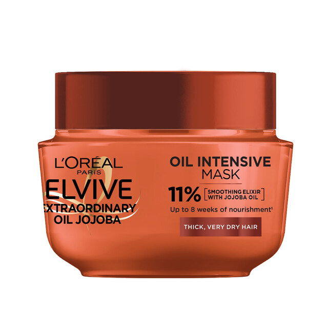 L'Oréal Paris Hair Care: Elvive Extraordinary Oil Hair Mask Treatment Pot for Dry Hair, Nourishing 300ml