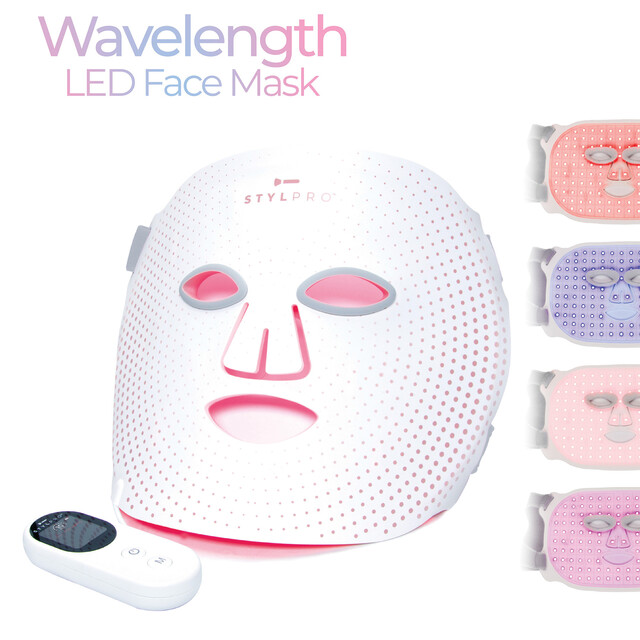 STYLPRO Wavelength LED Face Mask: 360 Leds, 4 Light Therapy Modes for Anti-Aging & Acne, Adjustable, Remote Control Skincare Device