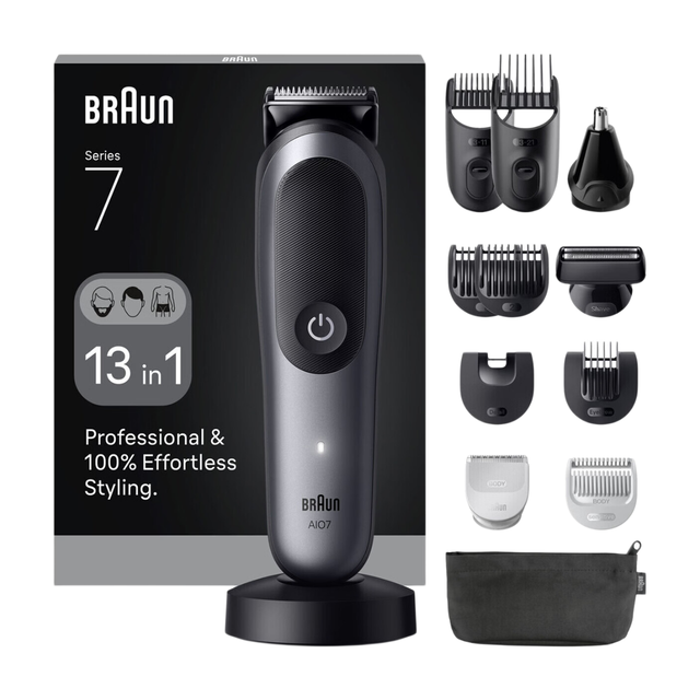 BRAUN All-in-One Series 7 ProBlade 13in1 Men's Grooming Kit w/AutoSense - Electric Trimmer for a Complete Beard & Hair Care