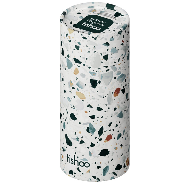 Tishoo Facial Tissues: 4-Ply Hyaluronic Acid-Infused Ultra Soft Tissues for Skin Care, 40 Sheets per Tube, Mixed Designs