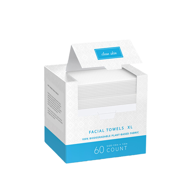 YIJINCHAN Facial Towels for Gentle Daily Skincare, 60 Ultra-Soft Sheets in a Convenient Paper Box Dispenser