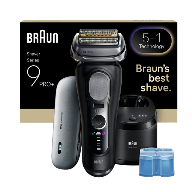 BRAUN Series 9 PRO+ Men's Electric Shaver with SmartCare Center, 5+1 Blades, Wet & Dry Use, Pro SensoAdapt Tech, 9670CC