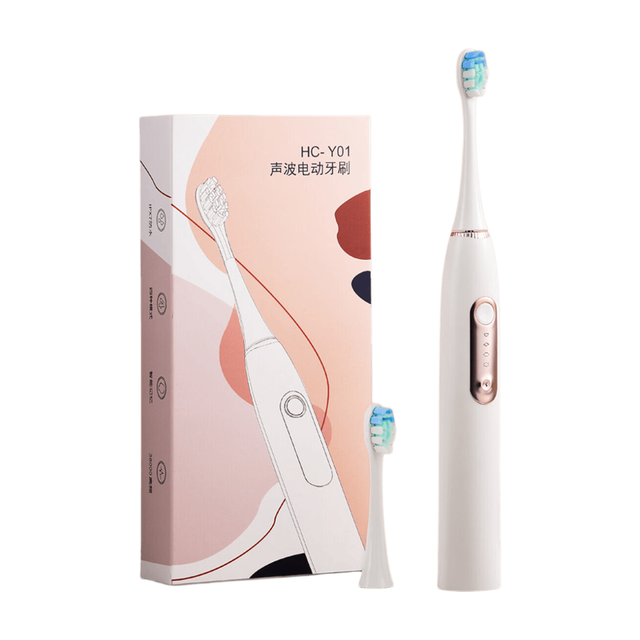 Rushi HC-Y01 White Electric Toothbrush with Type-C Fast Charging for a Deeper, More Effective Clean and Healthier Gums