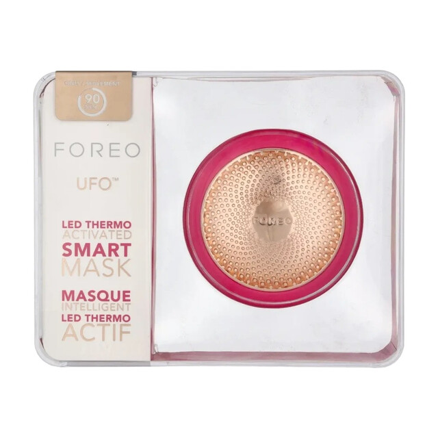 Foreo Facial LED Device: Ufo Thermo Activated Smart LED Light Therapy Mask for Glowing Skin - Fuchsia