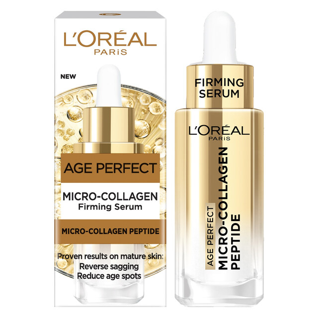 L'Oréal Paris Age Perfect Firming Serum: Micro-Collagen Peptide Formula for Mature Skin, Reduces Sagging & Age Spots