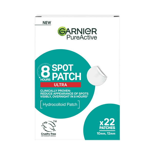 Garnier Pure Active Beauty Spot Patch: Ultra-Thick Hydrocolloid Patches for Ultra-Absorption, Reduce Spot Appearance in 8 Hours, 22 Patches