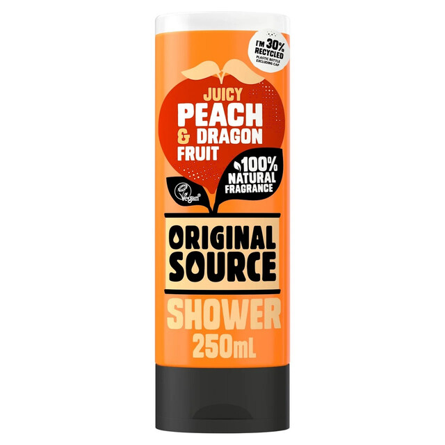 Original Source Juicy Peach & Dragon Fruit Shower Gel 250ml - Refreshing & Fruity Body Wash for a Daily