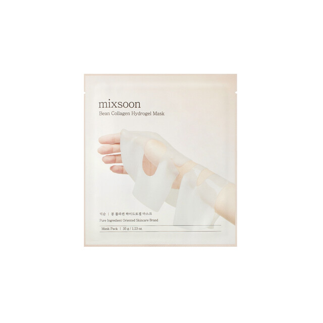 mixsoon Bean Collagen Hydrogel Mask Pack x 5 - Firming and Hydrating Facial Sheet Mask for Glowing Skin