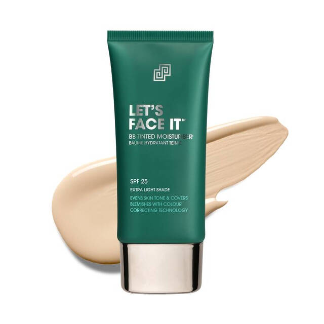 SHAKEUP COSMETICS Let's Face It BB Tinted Moisturiser 50ml - Extra Light Shade, Hydrating Natural Finish Makeup For A Flawless Complexion