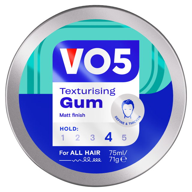 VO5 Gum Texturising Paste - 75ml of Strong Hold Texturising Cream for Modern Matte Finish Hairstyles