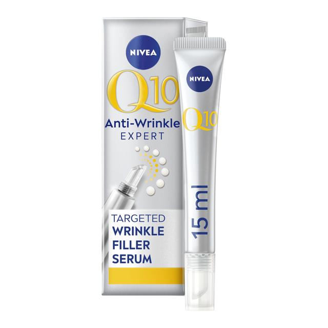 NIVEA Q10 Anti-Wrinkle Power Filler Serum 15ml: Targeted Treatment for Wrinkles and Fine Lines - Expert Face Care Solution