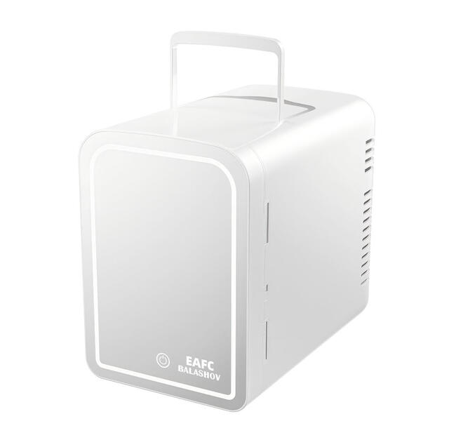 EAFC 6L 2-in-1 Car Mini Fridge with Mirror, Portable Heating & Cooling Ice Box for Cosmetics and Personal Care, Energy-Saving Appliance