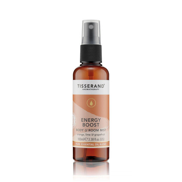 Tisserand Aromatherapy Body & Room Mist - 100ml Energizing Uplifting Essential Oil Fragrance Spray for Personal & Home Use