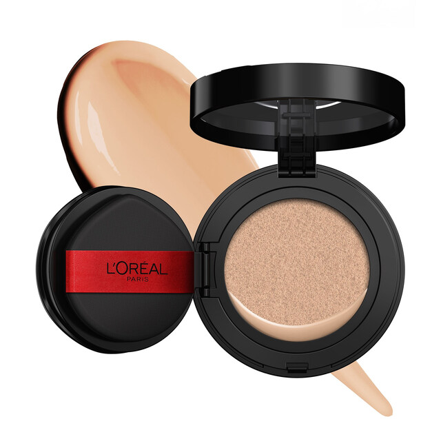 L'Oréal Paris Fresh Wear Foundation - 24HR Korean Beauty-Inspired Cushion For Flawless, Breathable Coverage in Shade 140