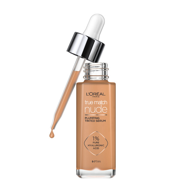 L'Oréal Paris Makeup Tinted Serum - 6-7 Tan | A Lightweight Nude Wear Foundation & Skin Perfector Serum