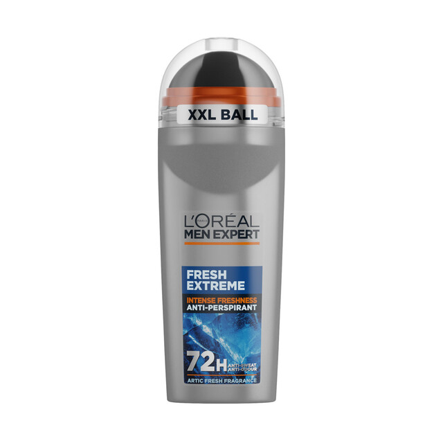 L'Oréal Men Expert Fresh Extreme Roll On Deodorant for men - 100ml Long-Lasting Anti-Perspirant Protection