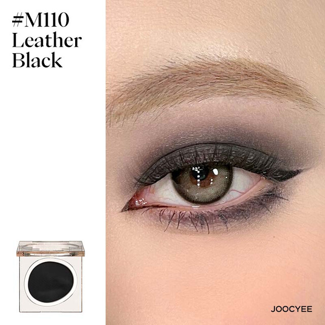 Joocyee Single Eyeshadow in M110 Black Leather | Highly Pigmented Velvety Matte Eyeshadow for a Dramatic Eye Makeup Look