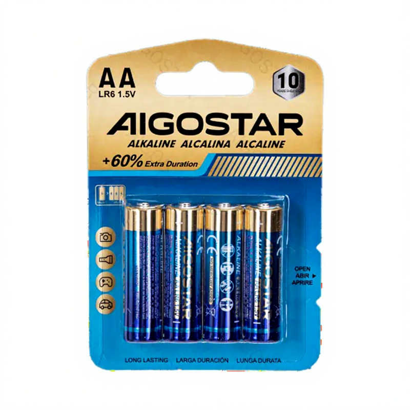 Aigostar Alkalinebatterij LR6 (AA) 1.5V 4 stuks