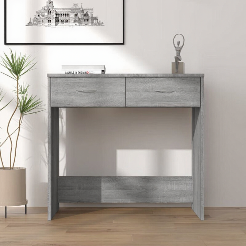 vidaXL Schreibtisch 80 × 40 × 75 cm Holzwerkstoff Grau Sonoma Eiche