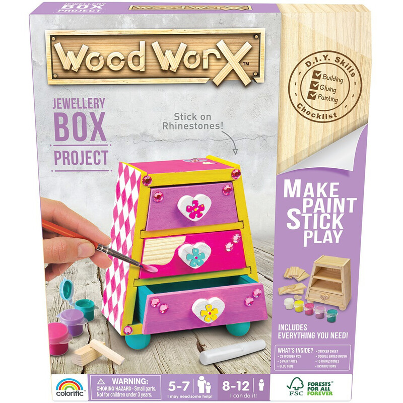 Wood WorX Jewellery Box Wooden Craft Kit