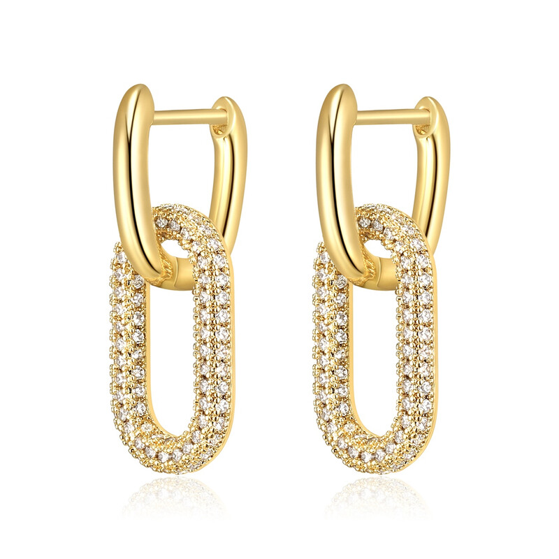 14K Gold Plated Tiny Dainty Huggie Hoop Earrings with Cubic Zirconia