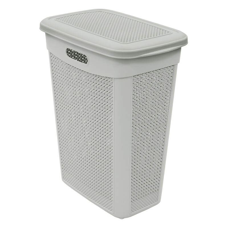 Droplette Design Slim Laundry Basket - Ice Grey