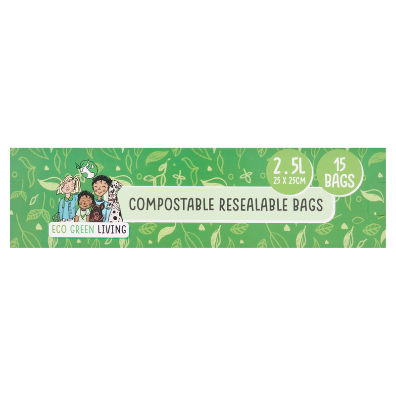 Resealable Food Bags 2.5L (15 Bags) 15g
